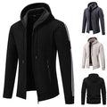Winter men's sweater knit sweater jacket, men's cardigan hooded Slim padded sweater