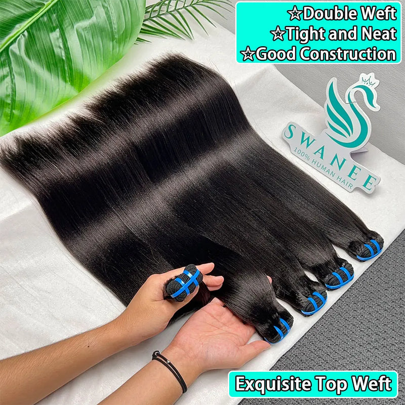 18A Light Yaki Straight Hair Bundles 4PCS Deal Natural Color 100% Human Hair Bundles Quick Weaves Sew In Human Hair Extensions
