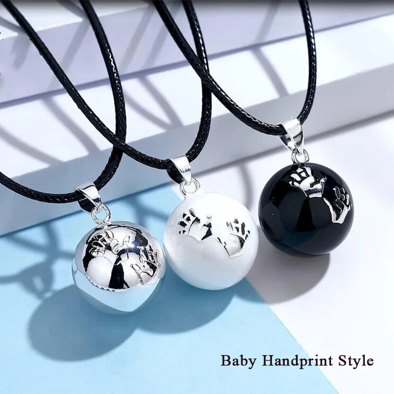 Eudora Harmony Ball Pendant Necklace Pregnancy Chime Ball Mexcian Bola Pendants Wishing Balls Fine Jewelry for Women Best Gift