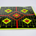 25Pcs 10in Square Shooting Practice Splatter Target Stickers Shooting Target Training Supplies Stickers Fluorescent Color Labels (Can Be Used for Shooting Practice)