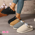 Women Clogs Slip on Mules Suede Platform Ladies Slippers Non Slip Outdoor House Shoes Warm Winter Footwear Ladies Slippers