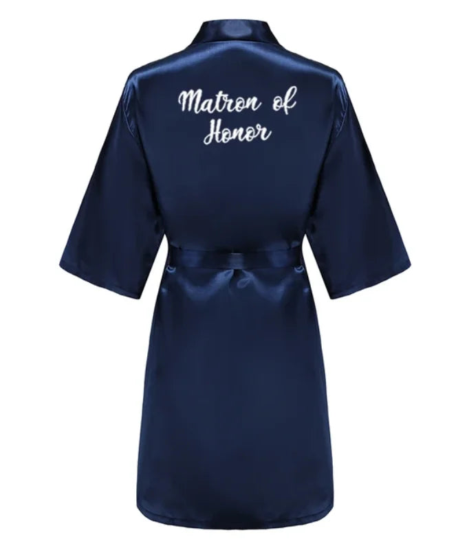 Satin Silk Robes Plus Size Wedding Bathrobe Bride | SAMAG