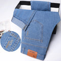 Men's Denim Jeans Thin Summer Straight Business Soft | SAMAG