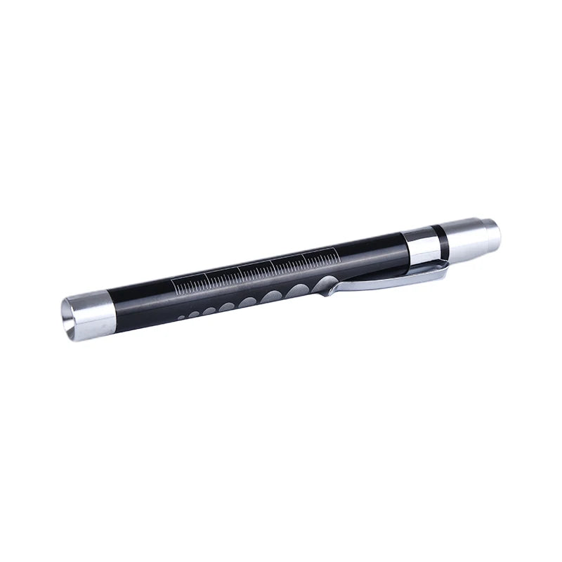 White Light Reusable LED Medical Penlight Flashlight With Pupil Gauge Pocket Clip Pen Light Torch Lamp For Nurses Doctors Readin
