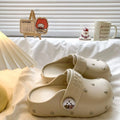 Small and high-end star studded toe caps, thick soled M ü ller shoes, versatile for summer commuting and outdoor wear