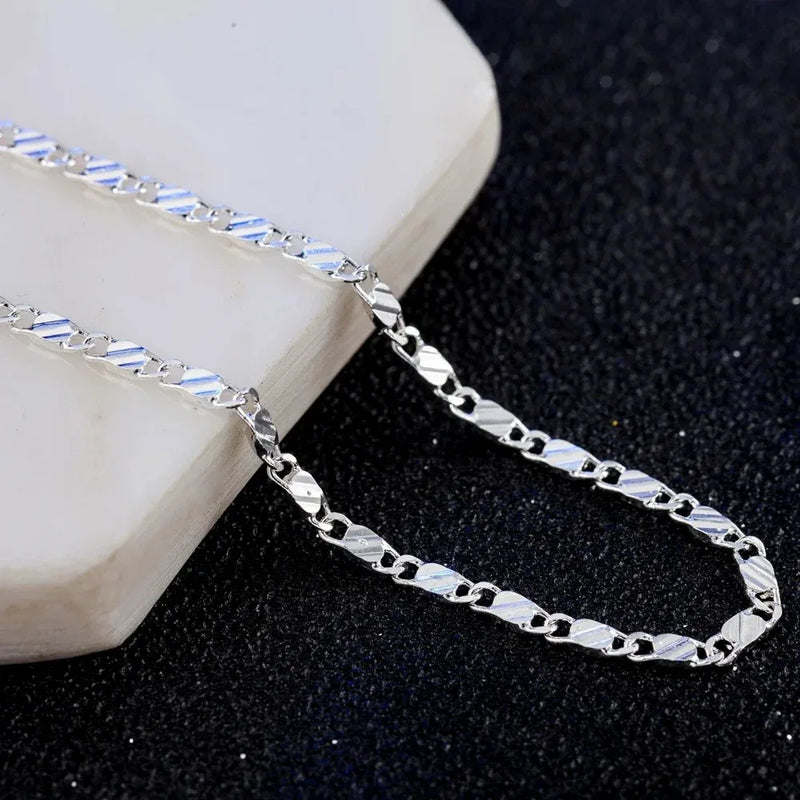 Exquisite Fashion 18K Gold Filled Necklace For Women Men Size 16 - 30 Inch Jewelry Chain - Visuel 2 | SAMAG