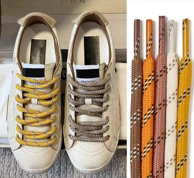 1 Pair Dot Thread Twill Round Rope Shoelaces Sneaker | SAMAG