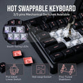 EPOMAKER Galaxy100 QMK/VIA 1800 ANSI Layout Aluminum Gasket Wired/BT5.0/2.4Ghz Mechanical Gaming Keyboard with 8000mAh Battery