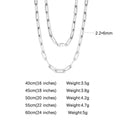 ORSA JEWELS 100% 925 Sterling Silver Link Chain Necklaces Minimalism Snake/Paperclip/Box/Figaro/Chopin/Cuban Chains 40-60cm
