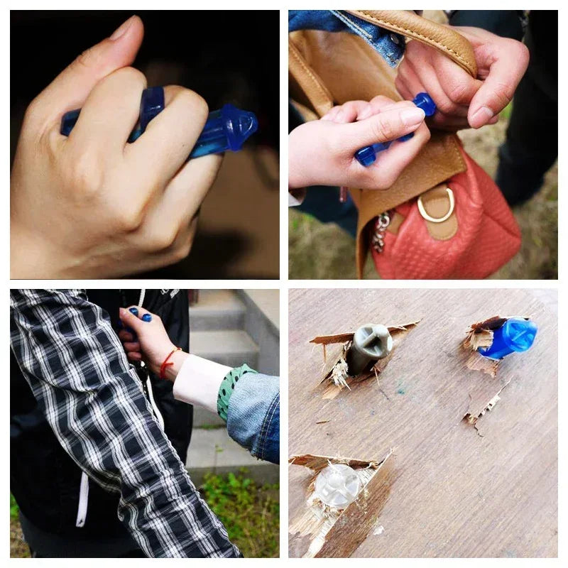 4pcs Portable Self Defense Stinger Drill Personal Keychain Protection Tactical Security Outdoor Tool Accessories for Men Women