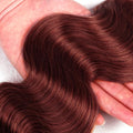 #33 Reddish Auburn Brown Body Wave Human Hair Bundles Virgin Raw Hair Extensions For Women Thick Double Weft And Wet For Women