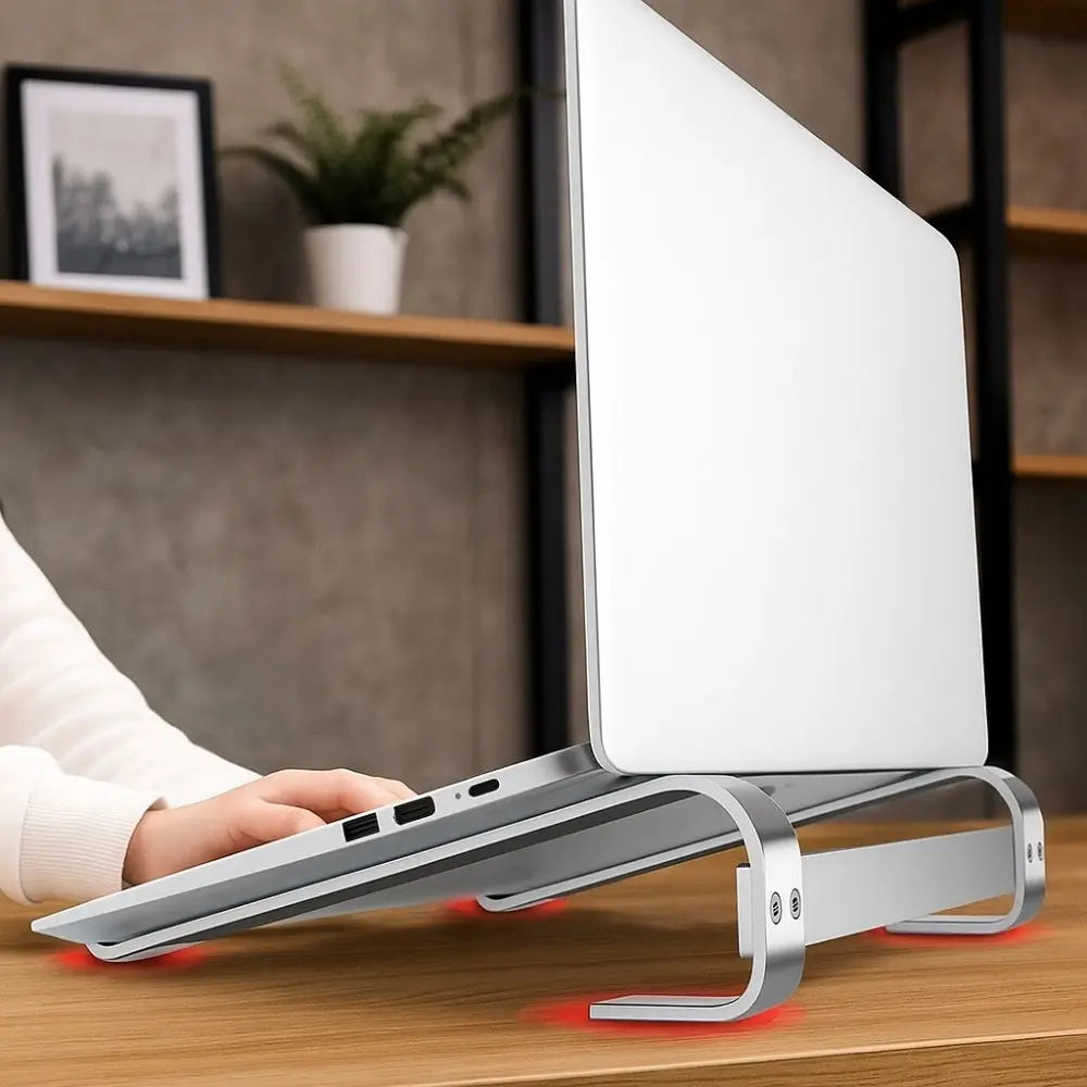 Universal Aluminum Alloy Laptop Stand Ergonomic Anti-Slip Silicone Computer Stand Foldable Portable Laptop Holder Computer Desk