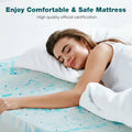 JHK 4 Inch Gel Memory Foam Mattress Topper Full Size Cooling Mattress Soft and Breathable Bed Topper School Bedroom Furniture