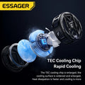 Essager Magnetic Back-Clip 2-in-1 Phone Cooler 3 Speed TEC Cooling RGB Digital display heat sink  Phone Cooler for iPhone Gaming