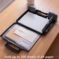 1pc portable clipboard with storage, plastic storage clipboard with handle, clipboard box with side opening