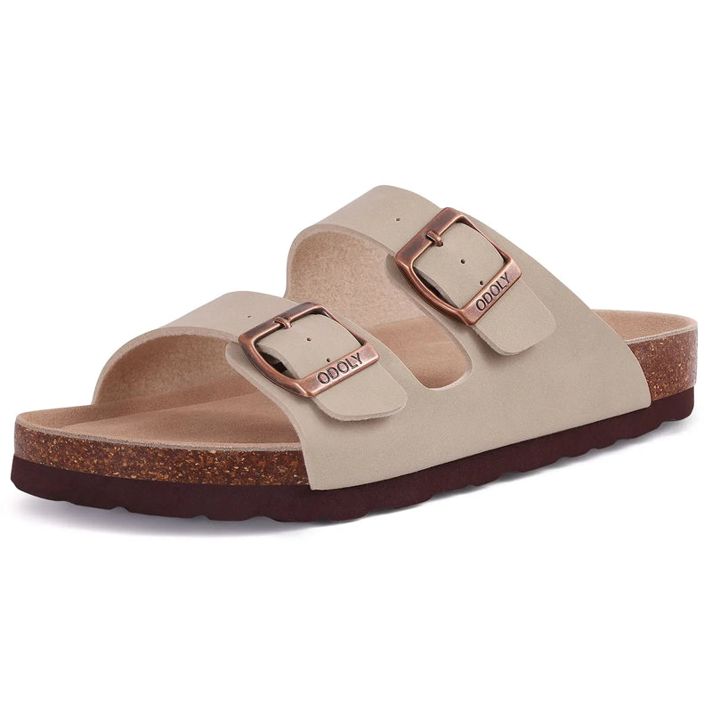 Evshine Women's Fashion Cork Clogs Sandals with Arch Support Lady Retro Mules Men Retro Potato Shoes Cork Footbed House Slippers