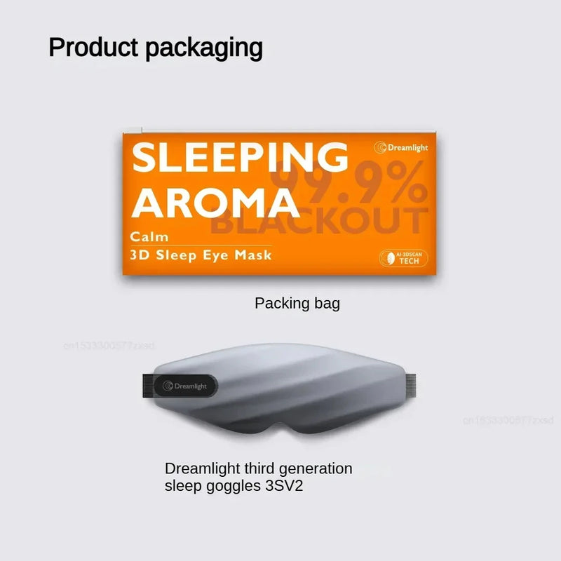 Dreamlight 3/4S Eye Mask Sleep 3D Stereoscopic Sleep Aid for Men Women Adult for Sleeping Block Out Light Travel Eye Mask
