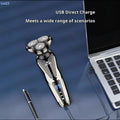 New Shaver LCD Digital Display Full Body Wash Haircut Nose Hair Shaving 3-in-1 Electric Razor Dual Use of Dry Wet Beard Trimmer