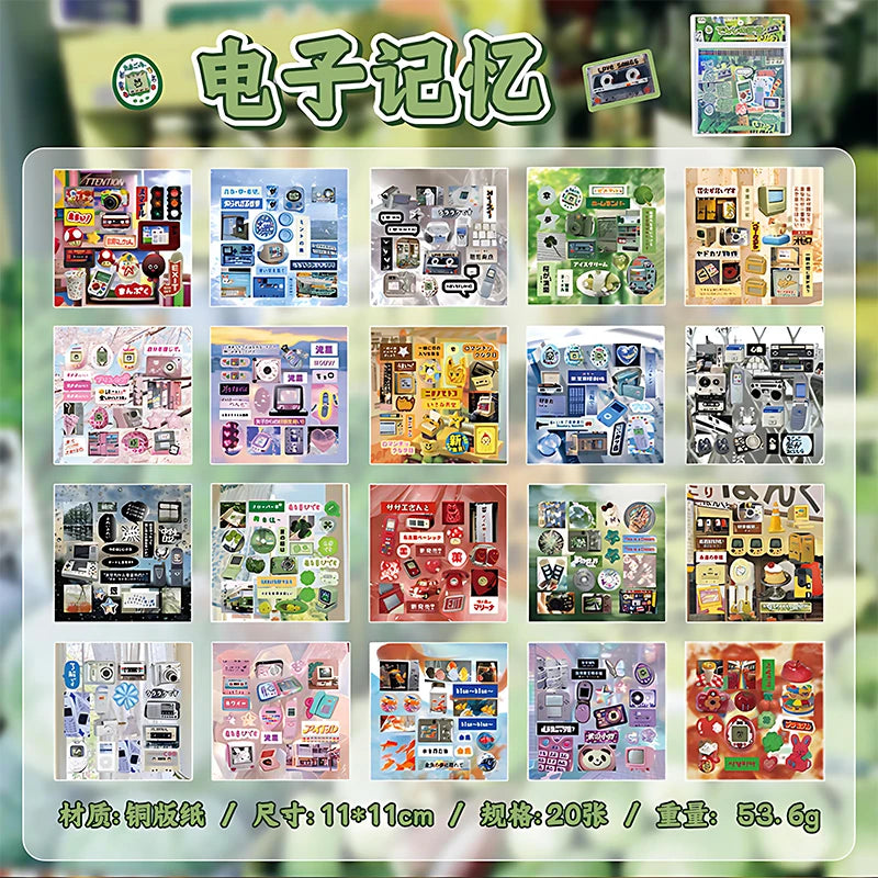 Mr. Paper 45 Sheets/book Creative Sticker Book Used of DIY Phone Case Photo Frame Album Scrapbook Retro Decoration Art Stickers