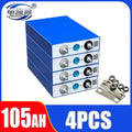 1-16pcs  Grade A 3.2V 105Ah New LiFePO4 battery Lithium iron phospha DIY 12V 24V 48V Electric Car Solar Inverter Boat Batteries
