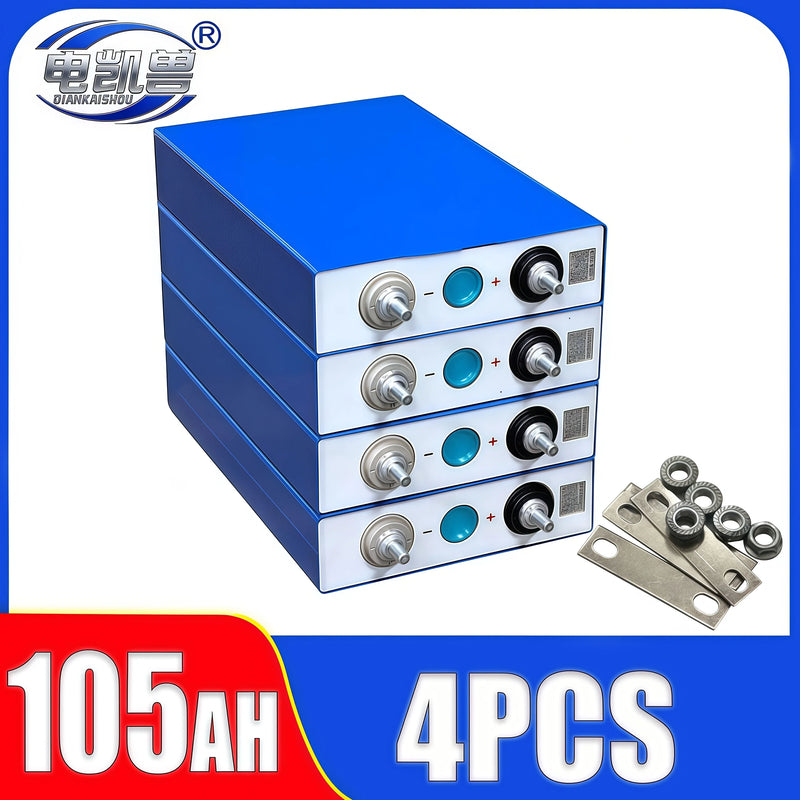 1-16pcs  Grade A 3.2V 105Ah New LiFePO4 battery Lithium iron phospha DIY 12V 24V 48V Electric Car Solar Inverter Boat Batteries