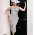Exquisite Short Wedding Dress O - Neck Lace and Pearl - View 9 | SAMAG