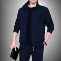 Men's autumn and winter two - piece trendy cardigan sweater casual sports set full youth top and pants - View 3 | SAMAG