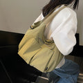 Large Capacity Waterproof Nylon Shoulder Bags Women Korea Style Cloth Hobo Bags Many Outer Bag Casual Totes Soli Tooling Bags