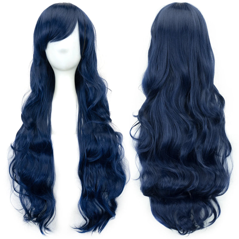 Soowee Curly Long Synthetic Hair Green Wig Hairpiece Pink Black Party Hair Cosplay Wigs for Women
