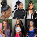 36 Inch Invisible Strap 360 HD Full Lace Wig Bone Straight Frontal Wig Straight Lace Front Human Hair Wig