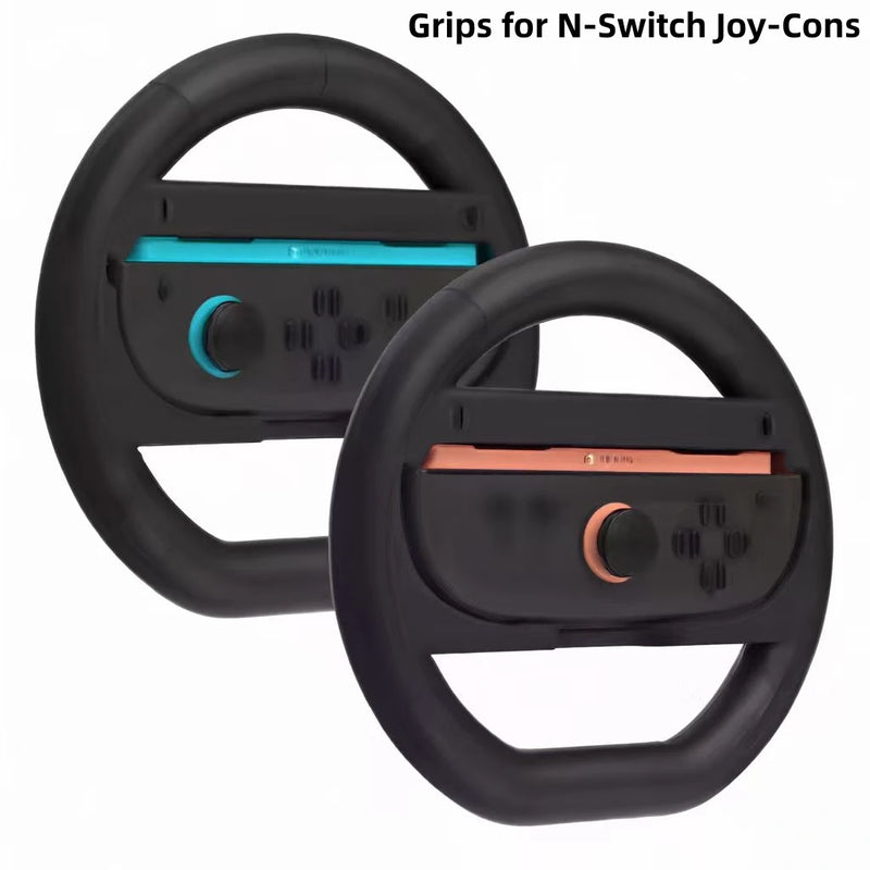 2PCS Game Steering Wheel Controller Handle Holder For Nintendo N-Switch Portable Game Console Controller Gamepad Accessories