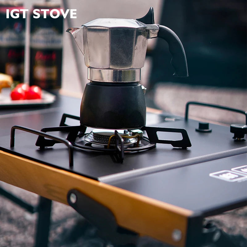 Pandatour 2026 IGT Outdoor Camping Furnace Stove Folding One-touch High Firepower Stove Suitable For Terraces Camping Stove