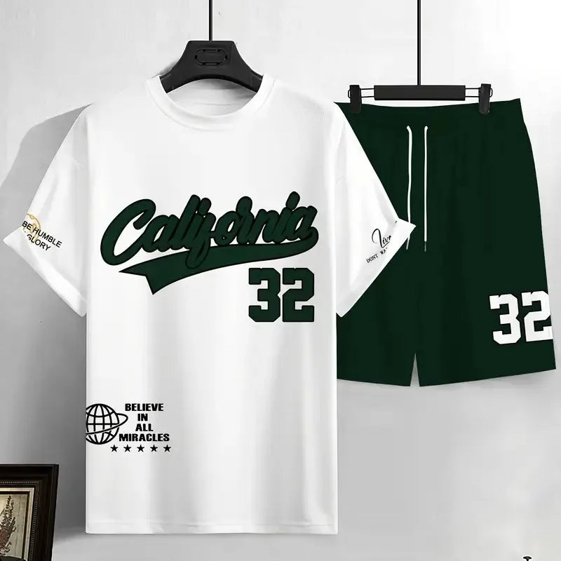 The summer new men's set features street fashion casual comfort softness breathability and 3D digital - View 2 | SAMAG