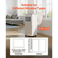 Portable Air Conditioner, 10000 BTU ASHRAE 6000 BTU SACC 3-in-1 Standing Cooling Ac Unit, with LED Touch Panel Remote Control,