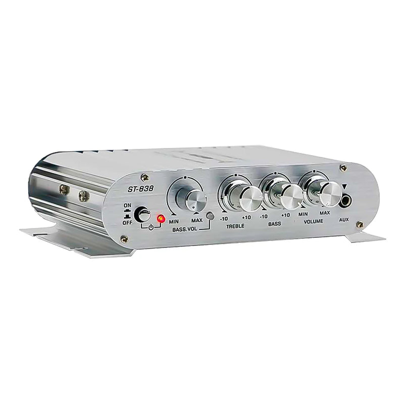 ST-838 Home Theater Amplifiers HiFi 2.1 Channel Power Amplifier Stereo Bass Sound Car Home Amp Media Player Subwoofer Amplifier