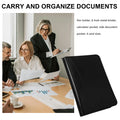 Zipper Document Folder A5 Business Portfolio Binder Organizer Office Portfolio Business Folder Multi Functional Organizer