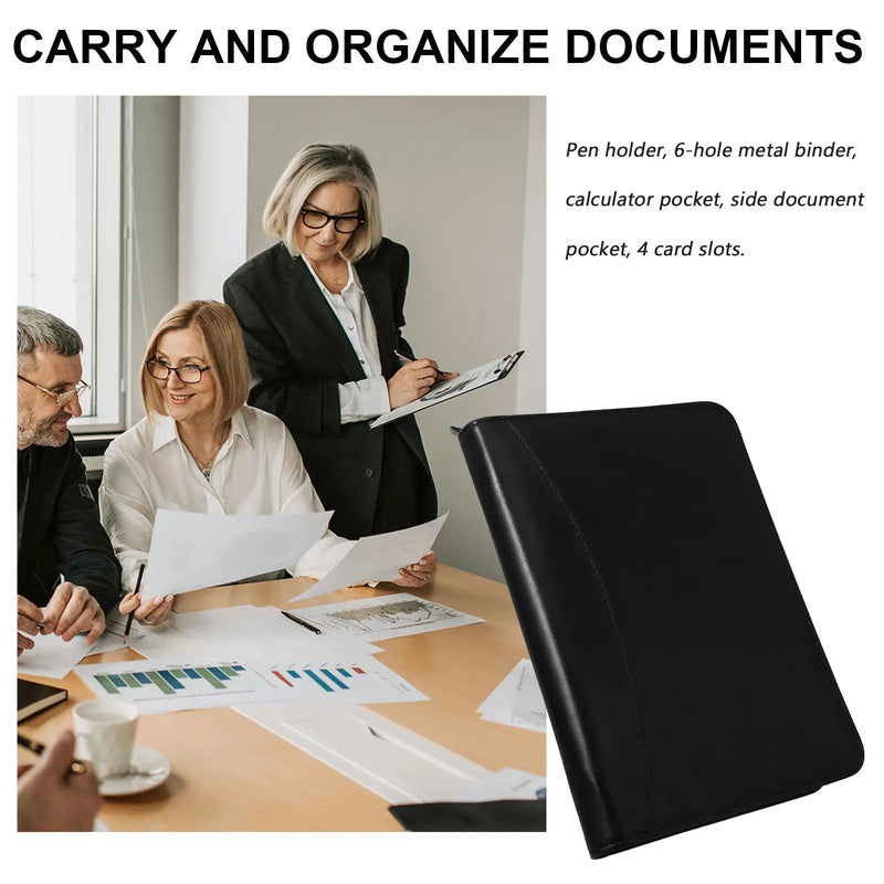 Zipper Document Folder A5 Business Portfolio Binder Organizer Office Portfolio Business Folder Multi Functional Organizer