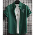 Hawaiian Men'S Shirt 3d Flower&Text Printing Beach Party | SAMAG