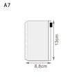 10Pcs  A5 A6 A7 Binder Pocket Binder Zipper Folders for 6 Ring Notebook Divider Page Waterproof PVC Leaf Document Filing Bag