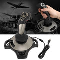 PC Flight Joystick Wired Flight Stick Flight Simulator Control Joystick with Vibration Function Throttle Control for PC Laptop