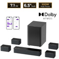 ULTIMEA Poseidon D80 Boom 7.1ch 500W Dolby Atmos Soundbar, Wireless Subwoofer & 4 Surround Speakers, Home Theater TV,APP Control