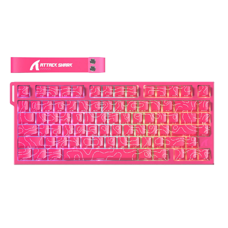 ATTACK SHARK R82 HE Wired 75% Gaming Keyboard, Magnetic Switch, 8000Hz Polling Rate, Ultra-Precision 0.005mm RT Tech, RGB Backli