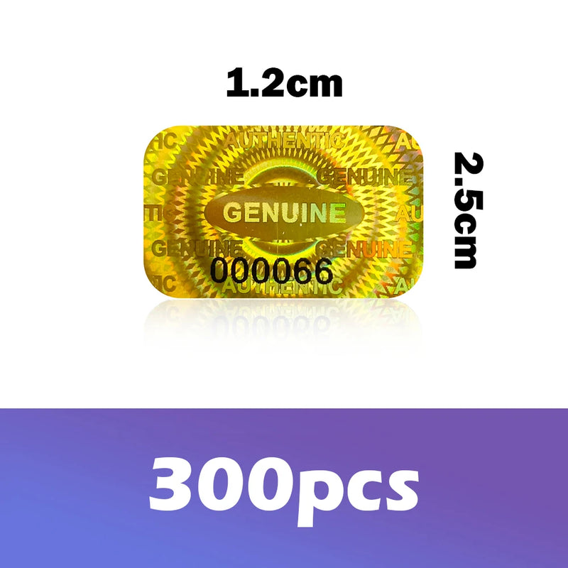 300/600/1200 pcs Security Seal Tamper Proof Stickers Holographic Warranty Void Laser Label with Serial Number Adhesive Labels