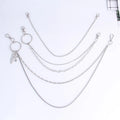 Women Punk Style Black Metal Chain Belt Fashion Decorative Waist Chain Versatile Belt For Dress Suit Fashion Accessories