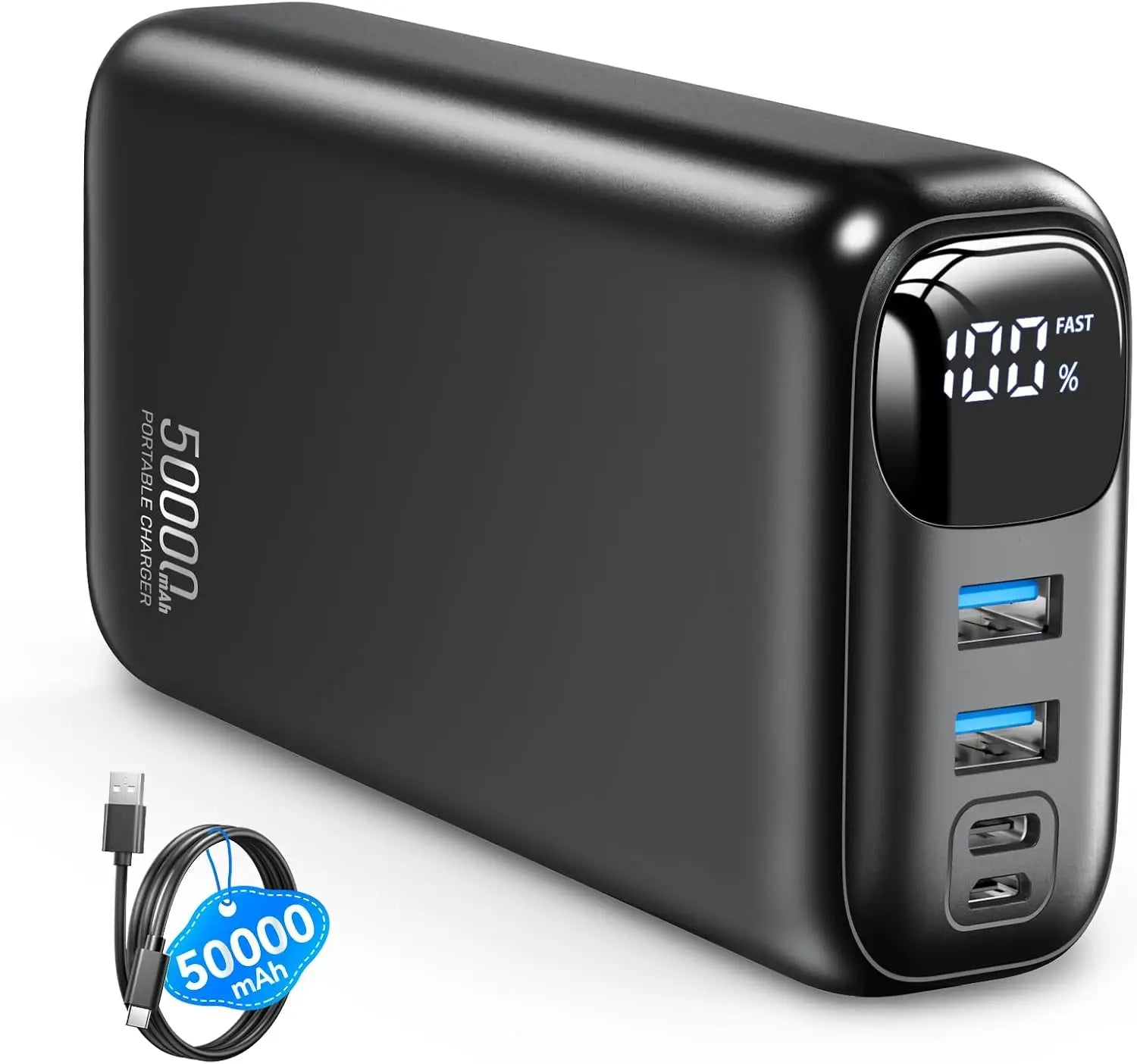 Portable Charger 50000mAh Power Bank - 22.5W Fast Charging External Battery Pack,USB-C Portable Phone Charger for iPhone