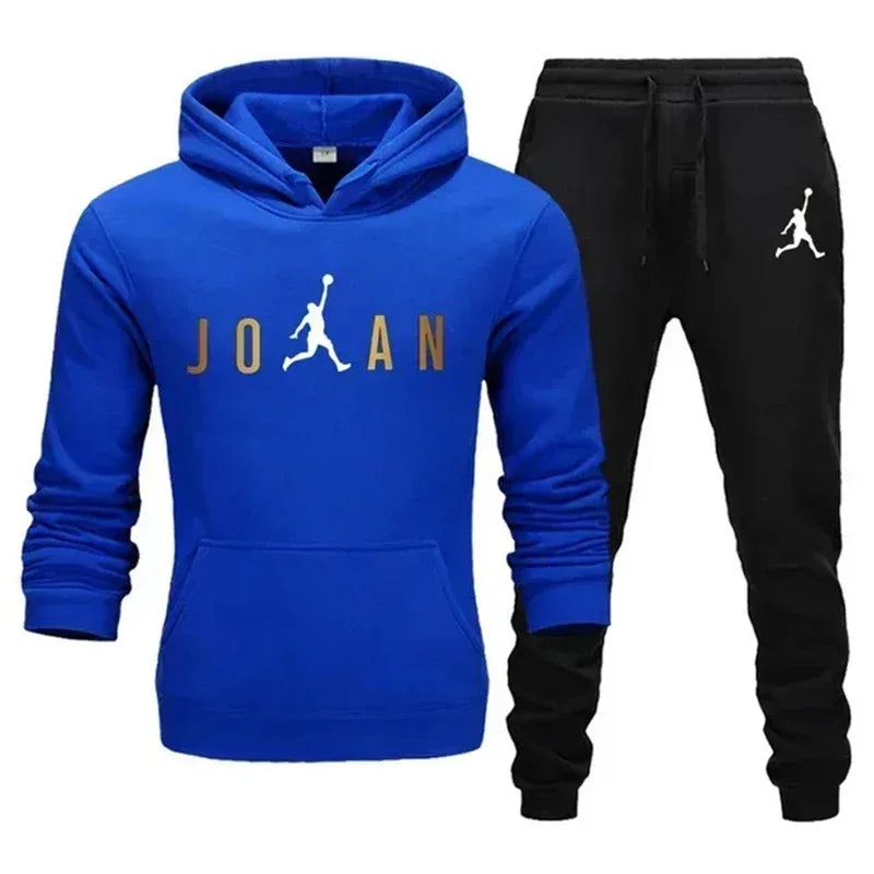 Men's Fashionable Casual Sportswear Outdoor Fitness Jogging Set Autumn and Winter Pullover Hoodie + - View 9 | SAMAG