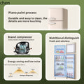 ZMLrefrigerator household mini small refrigerator double door office energy saving power saving bass