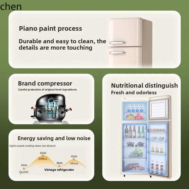 ZMLrefrigerator household mini small refrigerator double door office energy saving power saving bass