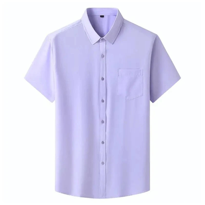 Men's Shirt Plus Size Summer Short Sleeves Tees Business | SAMAG