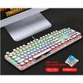 Steam Punk HJK920 Mechanical Wired Keyboard with Plated Keycaps Qing Axis for Esports Gaming - Durable Gaming Keyboard